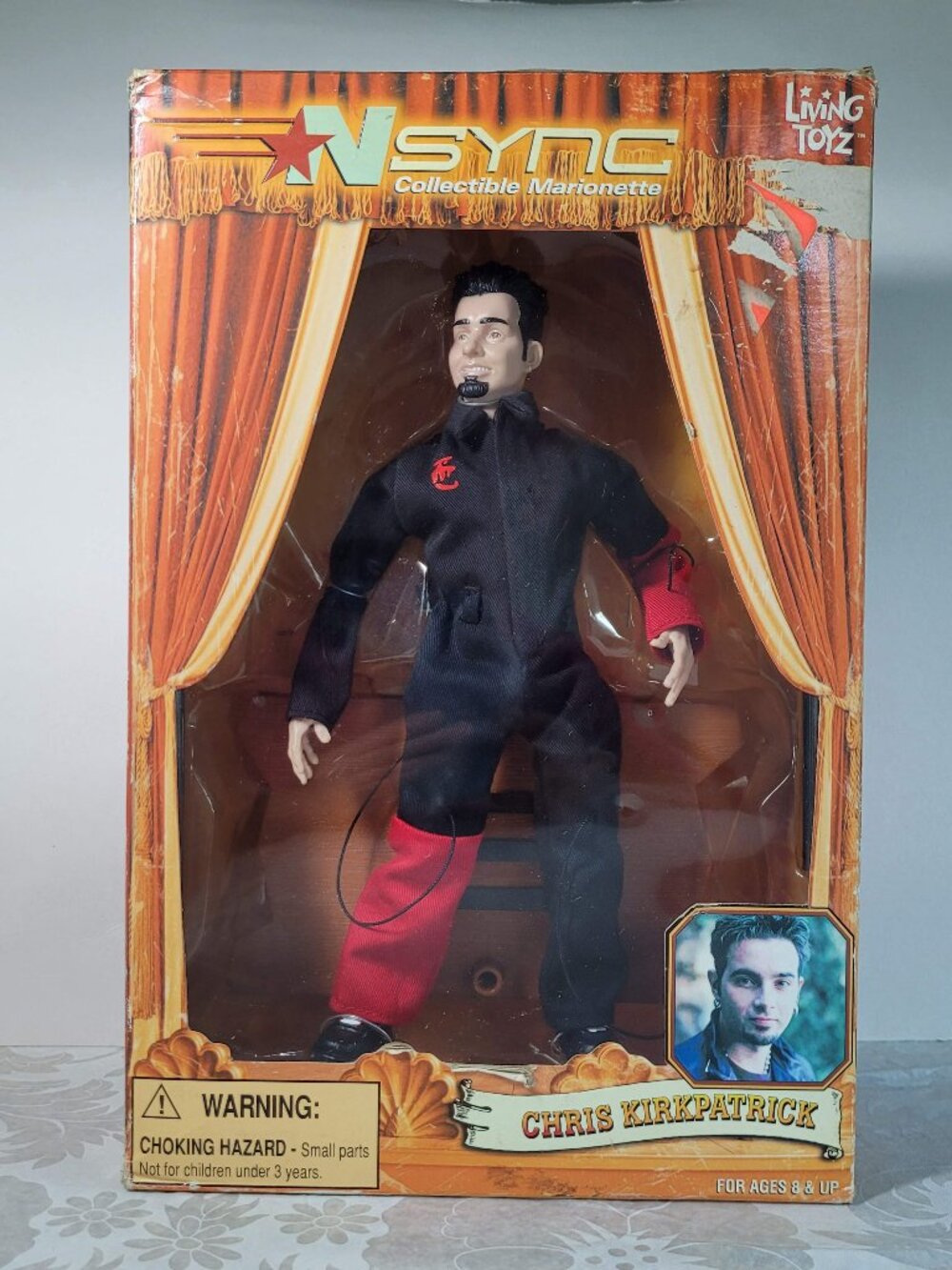 NSYNC Chris Kirkpatrick Collectible Marionette Doll Living Toyz 2000 New in Box